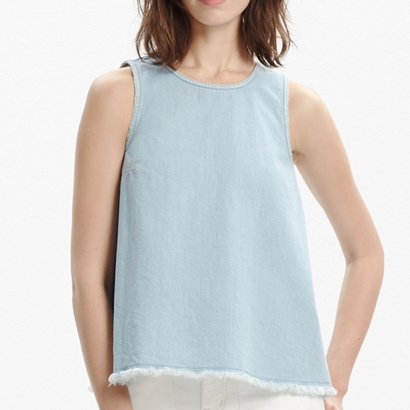 Madewell Tops - Madewell Cut-Out Denim Tank Top
